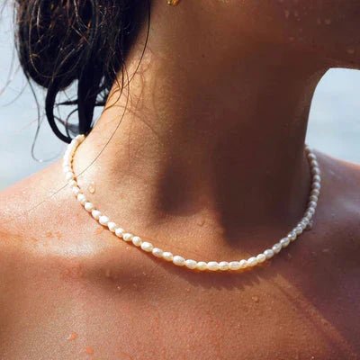 Olivia Freshwater Pearl Choker Necklace - Choker Necklaces