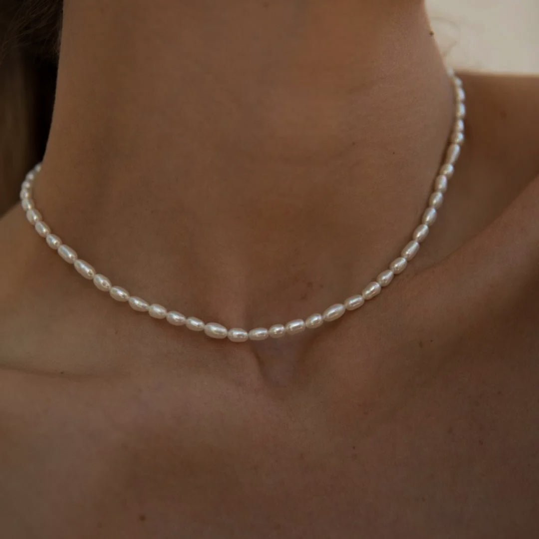 Olivia Freshwater Pearl Choker Necklace - Choker Necklaces