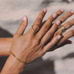 Oval Minimalist Silver Ring - ring