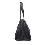 Oversized Leather Tote Bag with Soft Structure - Women's Tote Bag