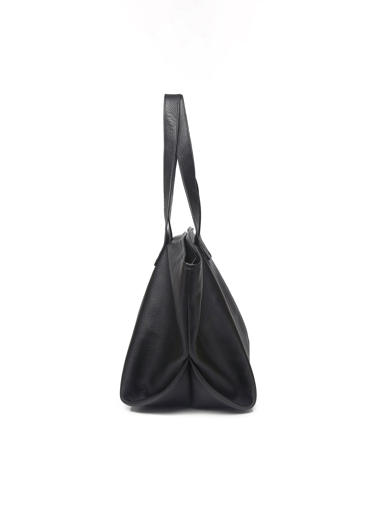 Oversized Leather Tote Bag with Soft Structure - Women's Tote Bag
