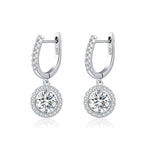 Pavé Circle Drop Earrings - Earrings
