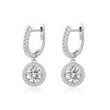 Pavé Circle Drop Earrings - Earrings