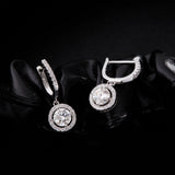 Pavé Circle Drop Earrings - Earrings