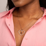 Personalized Heart Initial Pendant Necklace - Necklaces