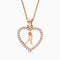 Personalized Heart Initial Pendant Necklace - Necklaces