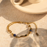 Quintessa Layered Pearl and Gold Chain Bracelet - Chain Bracelets