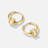 Radiant Crystal Gold Hoop Earrings - Earrings