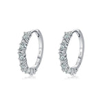 Radiant Crystal Pavé Hoop Earrings - Earrings