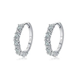 Radiant Crystal Pavé Hoop Earrings - Earrings