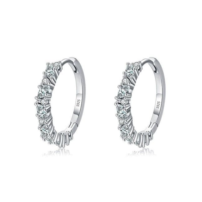 Radiant Crystal Pavé Hoop Earrings - Earrings