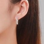 Radiant Crystal Pavé Hoop Earrings - Earrings