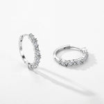 Radiant Crystal Pavé Hoop Earrings - Earrings
