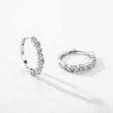Radiant Crystal Pavé Hoop Earrings - Earrings