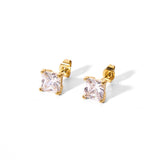 Radiant Square - Cut Stud Earrings - Earrings