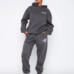 Relaxed - Fit Cropped Hoodie & Jogger Set – Cozy Casual Chic - Women's Outfit Set