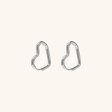 Romantic Heart Hoop Earrings - Earrings