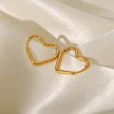 Romantic Heart Hoop Earrings - Earrings