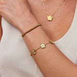 Rowena Gold Clover Charm Bracelet - Chain Bracelets