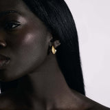 Sculpted Bean Drop Earrings - Earrings