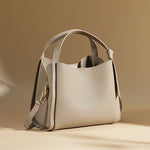 Sculpted Leather Bucket Bag – Sleek Minimalism - Women's Bucket Bags