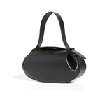 Sculpted Leather Shoulder Bag with Artistic Form - Women's Handbags