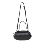 Sculpted Leather Shoulder Bag with Artistic Form - Women's Handbags