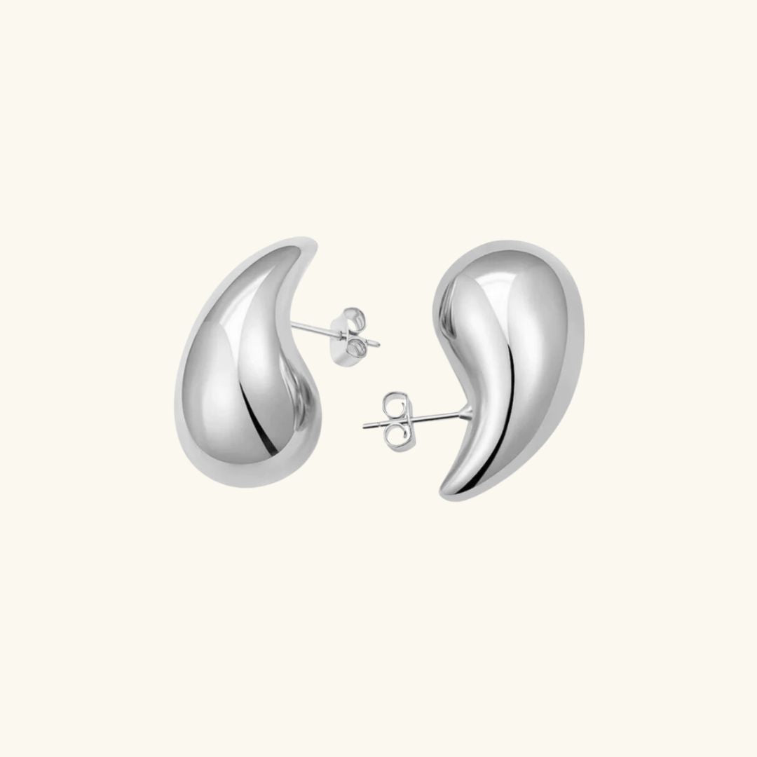 Sculpted Teardrop Statement Earrings - Earrings