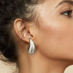 Sculpted Teardrop Statement Earrings - Earrings