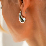 Sculpted Teardrop Statement Earrings - Earrings