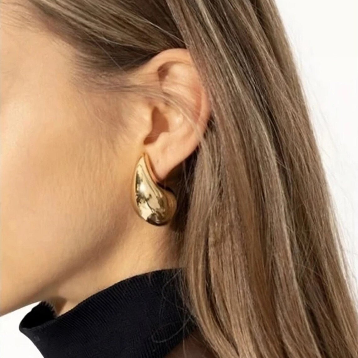 Sculpted Teardrop Statement Earrings - Earrings