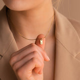 Seren Rectangle Initial Necklace - Pendant Necklaces