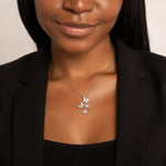 Silver Butterfly Cascade Necklace - Necklaces