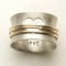 Silver Spinner Ring with Heart Cutout and Love Engraving - Ring
