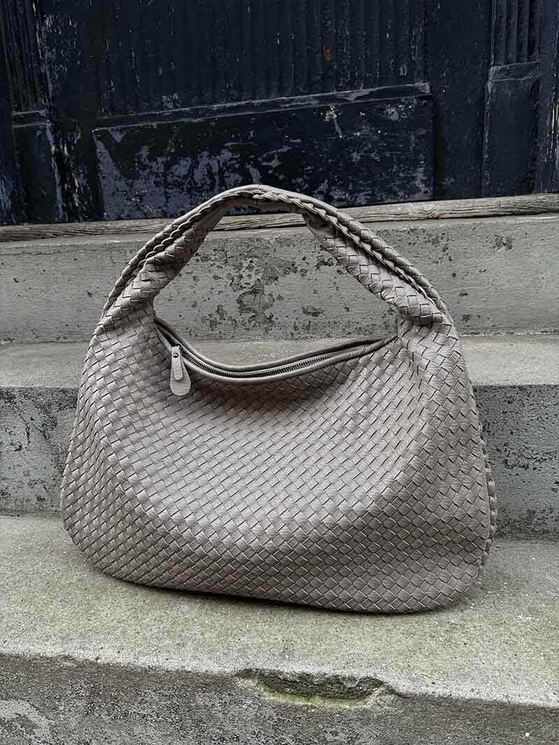 Soft Woven Shoulder Bag – Minimalist Hobo Design with Timeless Appeal - Women's Handbags