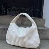 Soft Woven Shoulder Bag – Minimalist Hobo Design with Timeless Appeal - Women's Handbags