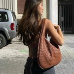 Soft Woven Shoulder Bag – Minimalist Hobo Design with Timeless Appeal - Women's Handbags