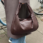 Soft Woven Shoulder Bag – Minimalist Hobo Design with Timeless Appeal - Women's Handbags
