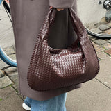 Soft Woven Shoulder Bag – Minimalist Hobo Design with Timeless Appeal - Women's Handbags
