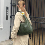 Soft Woven Shoulder Bag – Minimalist Hobo Design with Timeless Appeal - Women's Handbags