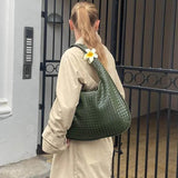 Soft Woven Shoulder Bag – Minimalist Hobo Design with Timeless Appeal - Women's Handbags