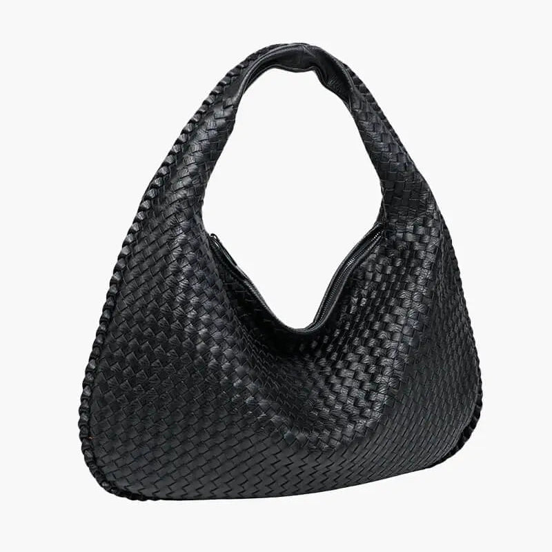 Soft Woven Shoulder Bag – Minimalist Hobo Design with Timeless Appeal - Women's Handbags