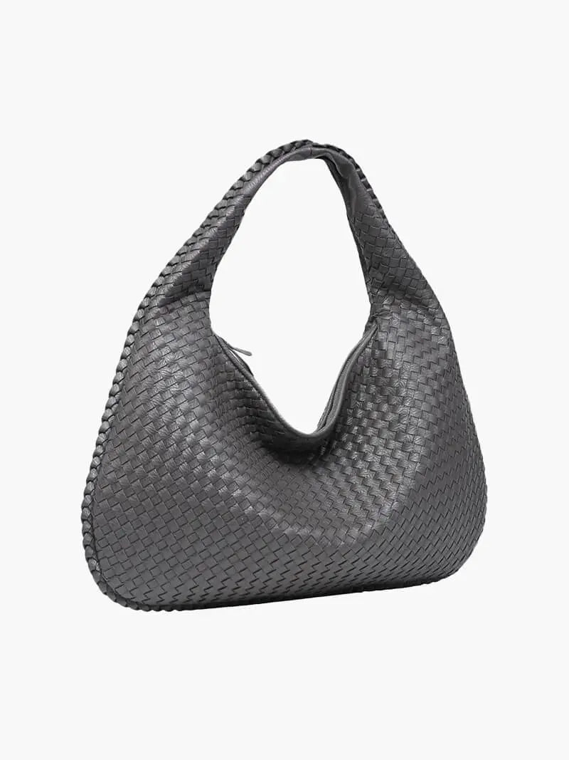 Soft Woven Shoulder Bag – Minimalist Hobo Design with Timeless Appeal - Women's Handbags