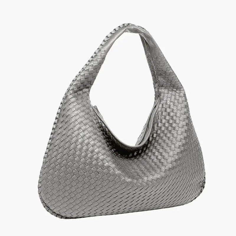Soft Woven Shoulder Bag – Minimalist Hobo Design with Timeless Appeal - Women's Handbags