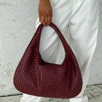 Soft Woven Shoulder Bag – Minimalist Hobo Design with Timeless Appeal - Women's Handbags