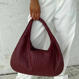 Soft Woven Shoulder Bag – Minimalist Hobo Design with Timeless Appeal - Women's Handbags