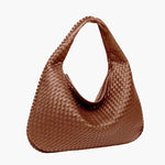 Soft Woven Shoulder Bag – Minimalist Hobo Design with Timeless Appeal - Women's Handbags