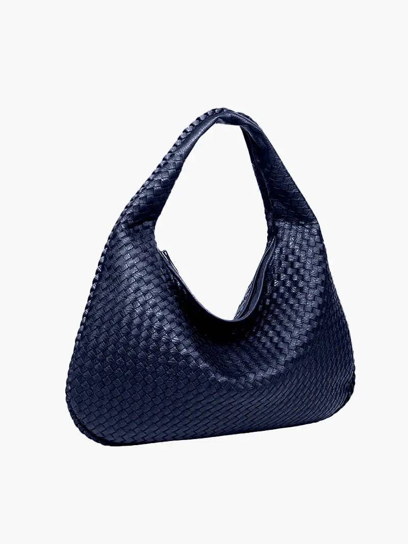 Soft Woven Shoulder Bag – Minimalist Hobo Design with Timeless Appeal - Women's Handbags