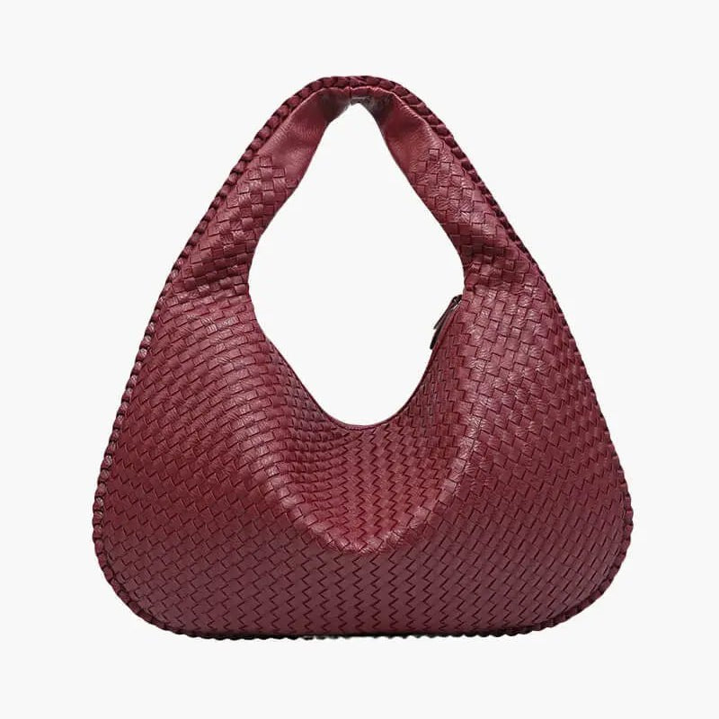 Soft Woven Shoulder Bag – Minimalist Hobo Design with Timeless Appeal - Women's Handbags