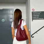 Soft Woven Shoulder Bag – Minimalist Hobo Design with Timeless Appeal - Women's Handbags